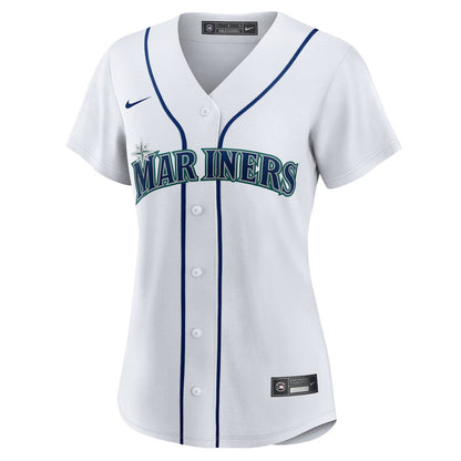 Luke Raley 20 Seattle Mariners Home Women Jersey - White