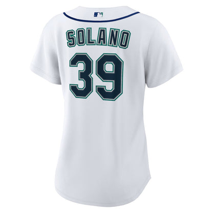 Donovan Solano 39 Seattle Mariners Home Women Jersey - White