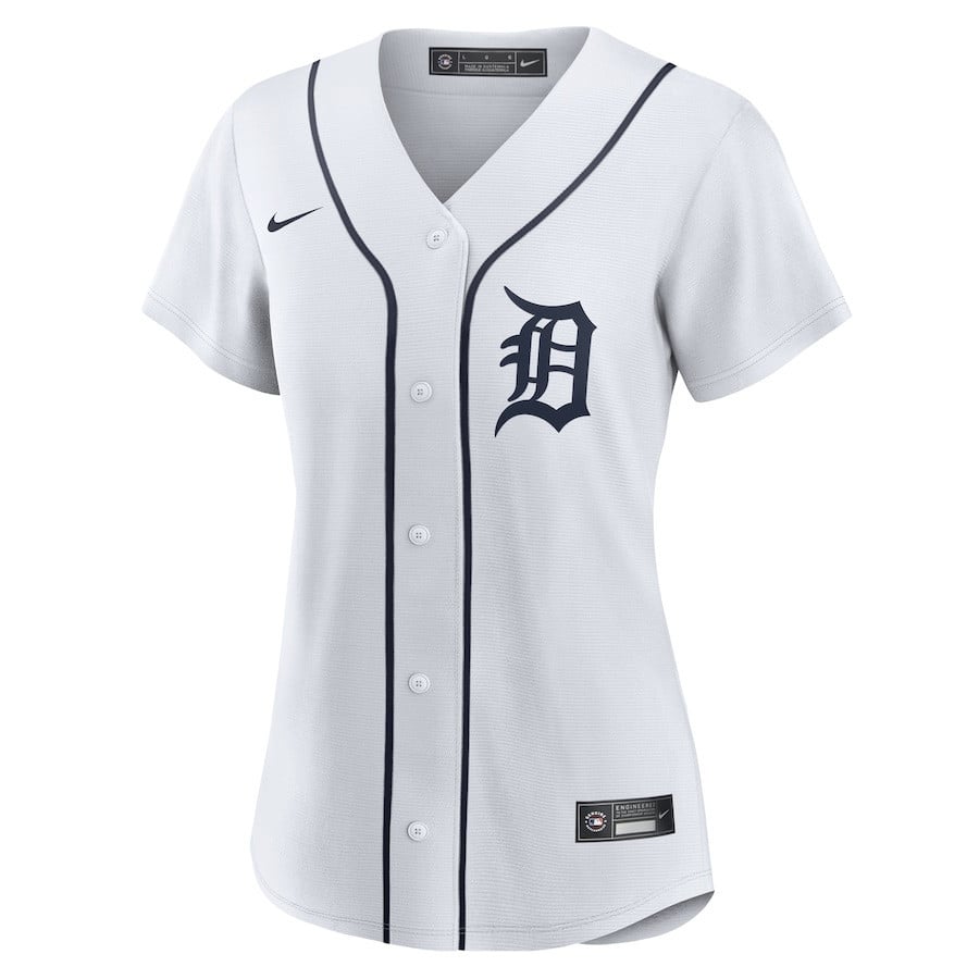 Matt Vierling 8 Detroit Tigers Home Women Jersey - White