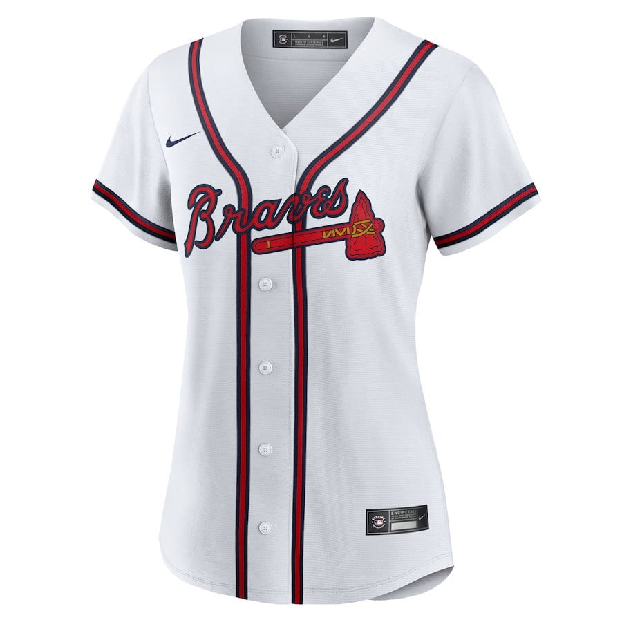 Marcell Ozuna 20 Atlanta Braves Home Women Jersey - White
