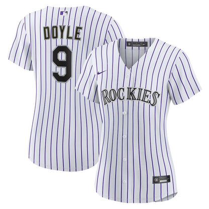 Brenton Doyle 9 Colorado Rockies Home Women Jersey - White