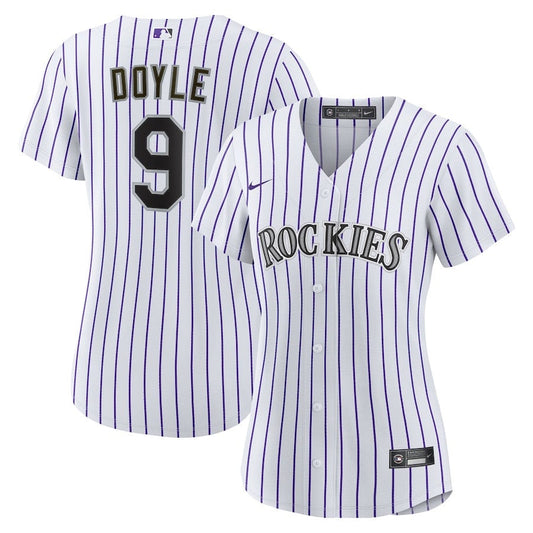 Brenton Doyle 9 Colorado Rockies Home Women Jersey - White