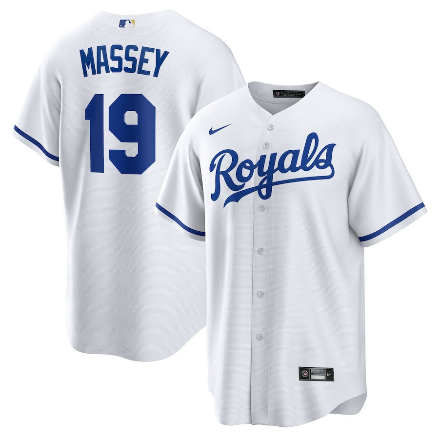 Michael Massey 19 Kansas City Royals Home Men Jersey - White