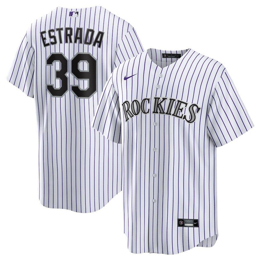 Thairo Estrada 39 Colorado Rockies Home Men Jersey - White