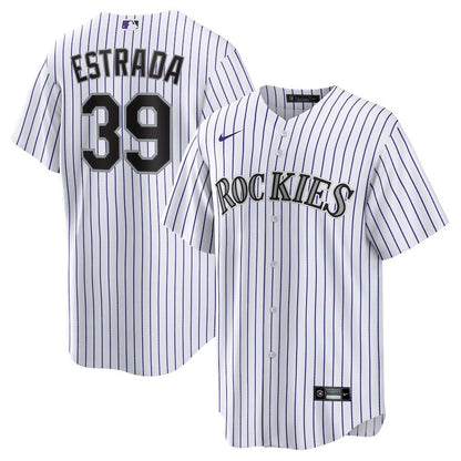 Thairo Estrada 39 Colorado Rockies Home Men Jersey - White