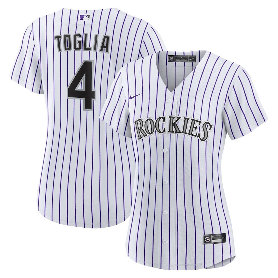 Michael Toglia 4 Colorado Rockies Home Women Jersey - White
