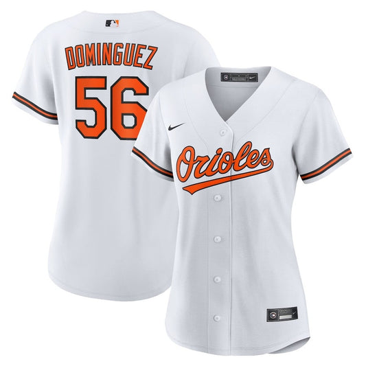 Seranthony Dominguez 56 Baltimore Orioles Home Women Jersey - White