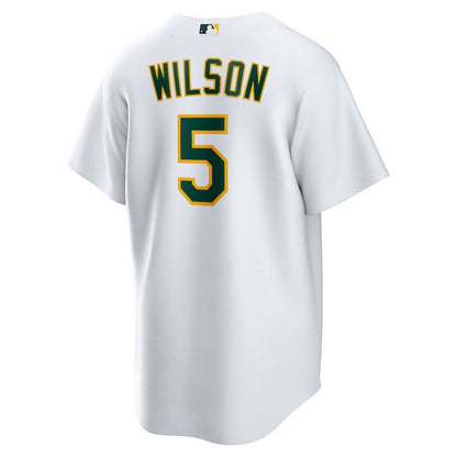 Jacob Wilson 5 Athletics Home Men Jersey - White
