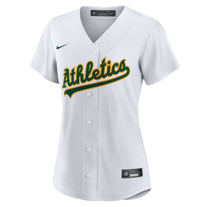 Jacob Wilson 5 Athletics Home Women Jersey - White