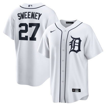 Trey Sweeney 27 Detroit Tigers Home Men Jersey - White