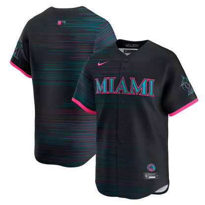 Miami Marlins 2025 City Connect Limited Men Jersey - Black