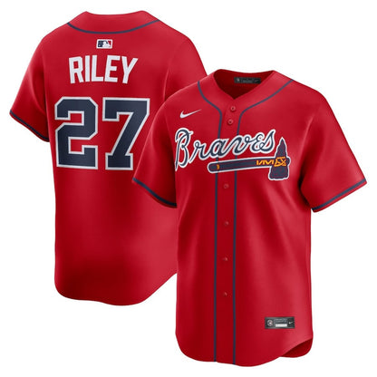 Austin Riley 27 Atlanta Braves Alternate Limited Player Men Jersey - Red