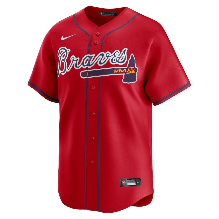 Spencer Strider 99 Atlanta Braves Alternate Limited Player Men Jersey - Red