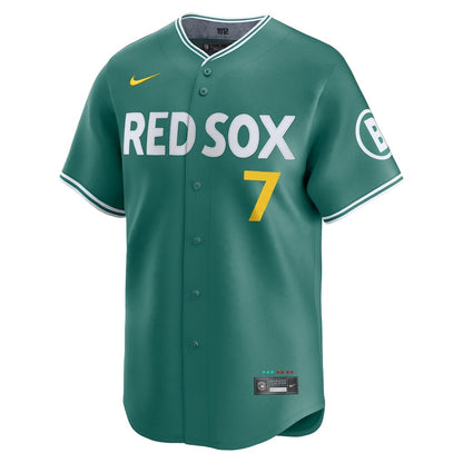 Masataka Yoshida 7 Boston Red Sox 2025 City Connect Limited Men Jersey - Green