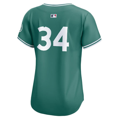 David Ortiz 34 Boston Red Sox Women's 2025 City Connect Limited Retired Player Jersey - Green