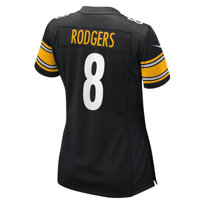 Aaron Rodgers 8 Pittsburgh Steelers Women's Game Jersey - Black