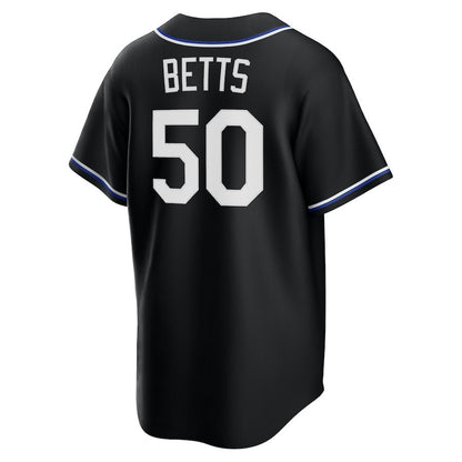 Mookie Betts 50 Los Angeles Dodgers Lights Out Men Jersey - Black