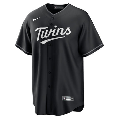 Minnesota Twins Lights Out Men Jersey - Black