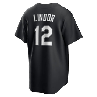 Francisco Lindor 12 New York Mets Lights Out Men Jersey - Black