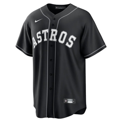 Jose Altuve 27 Houston Astros Lights Out Men Jersey - Black