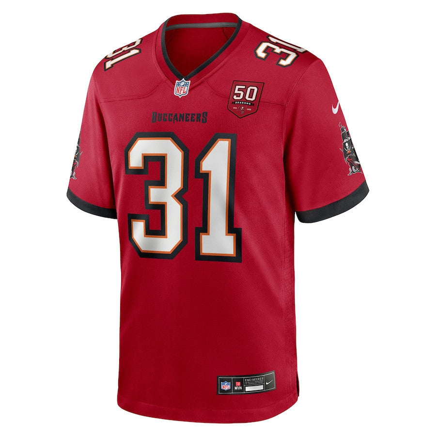 Antoine Winfield Jr. 31 Tampa Bay Buccaneers 50th Anniversary Game Men Jersey - Red