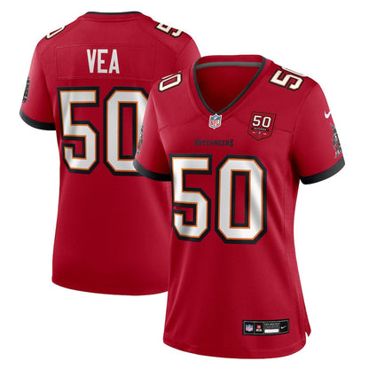 Vita Vea 50 Tampa Bay Buccaneers Women's 50th Anniversary Game Jersey - Red