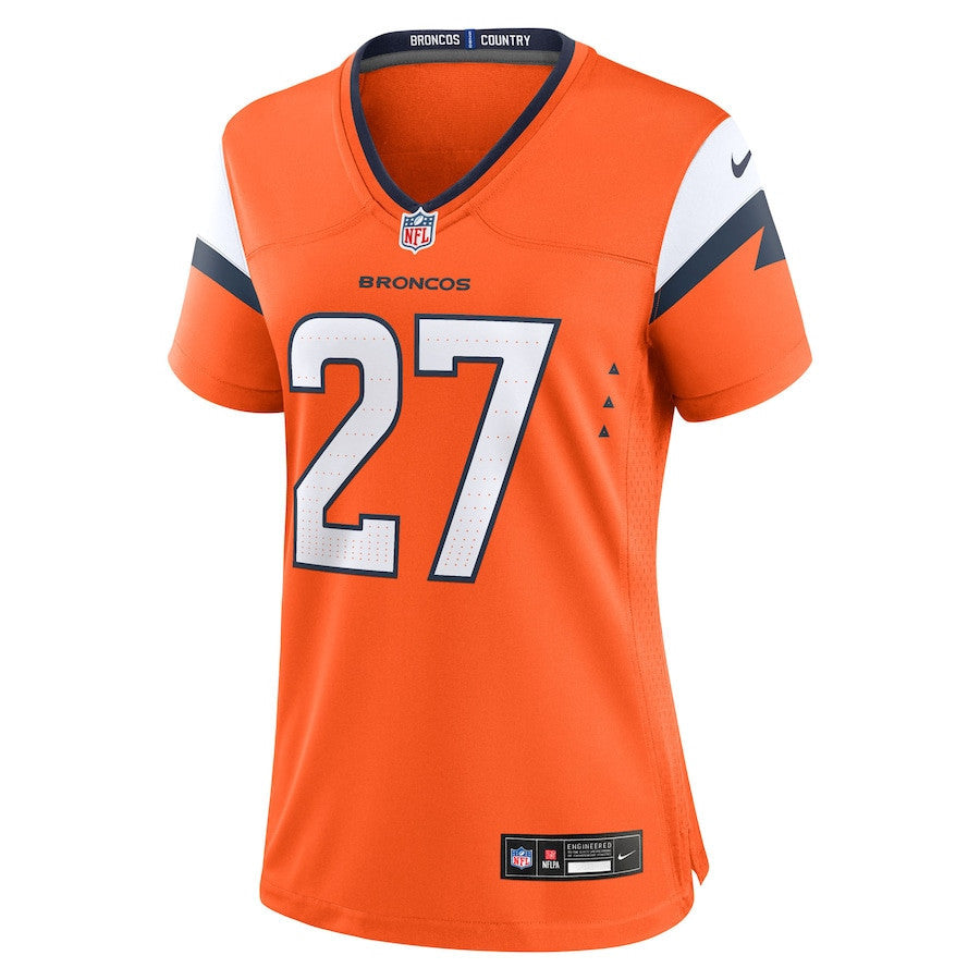 J.K. Dobbins 27 Denver Broncos Women's Team Game Jersey - Orange