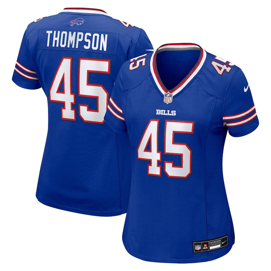 Shaq Thompson 45 Buffalo Bills Women's Team Game Jersey - Royal