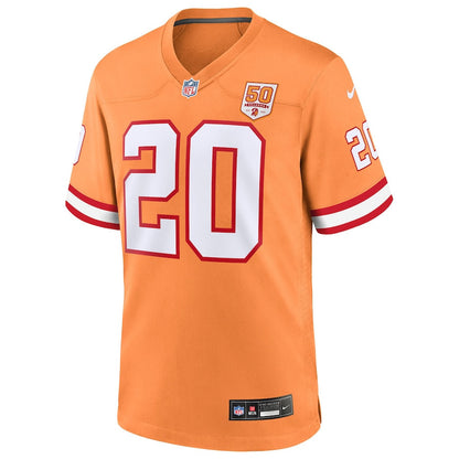 Ronde Barber 20 Tampa Bay Buccaneers 50th Season Game Men Jersey - Creamsicle