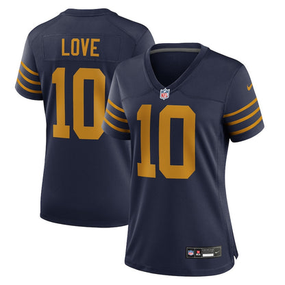 Jordan Love 10 Green Bay Packers Women's The 1923 Classic Game Jersey - Navy
