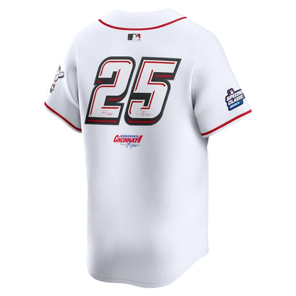 Cincinnati Reds #25 2025 Speedway Classic Home Limited Men Jersey - White