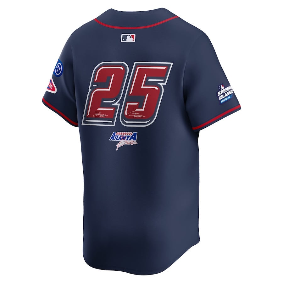 Atlanta Braves #25 2025 Speedway Classic Alternate Limited Men Jersey - Navy
