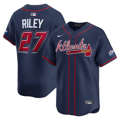 Austin Riley 27 Atlanta Braves 2025 Speedway Classic Alternate Limited Men Jersey - Navy