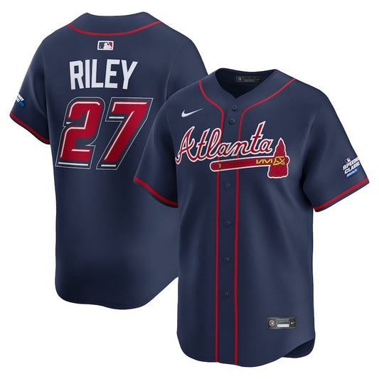 Austin Riley 27 Atlanta Braves 2025 Speedway Classic Alternate Limited Men Jersey - Navy