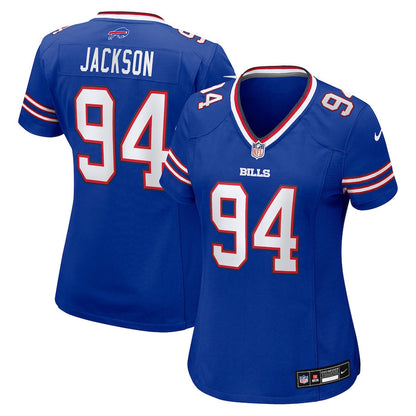 Landon Jackson 94 Buffalo Bills Women's Team Game Jersey - Royal