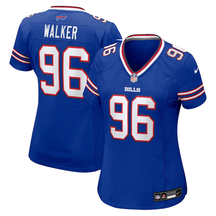 Deone Walker 96 Buffalo Bills Women's Team Game Jersey - Royal