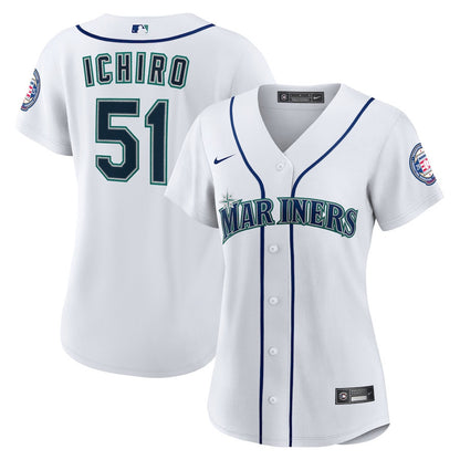 Ichiro Suzuki 51 Seattle Mariners Women's 2025 Baseball Hall of Fame Jersey - White