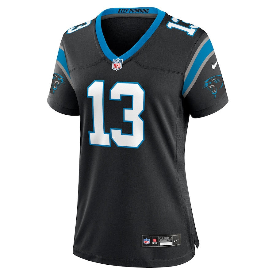 Hunter Renfrow 13 Carolina Panthers Women's Team Game Jersey - Black