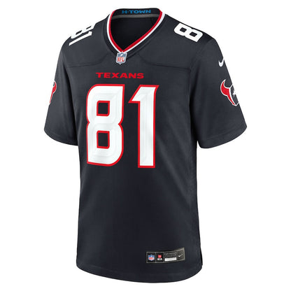 Jayden Higgins 81 Houston Texans Game Men Jersey - Navy