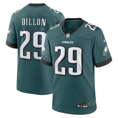 AJ Dillon 29 Philadelphia Eagles Team Game Men Jersey - Midnight Green