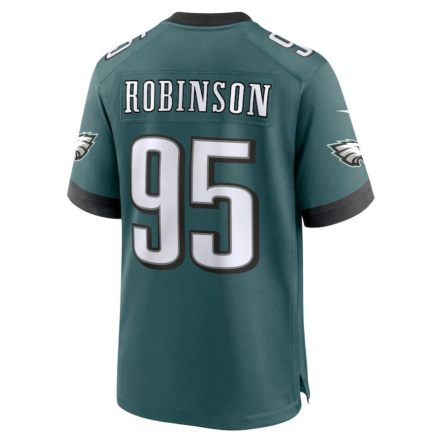 Ty Robinson 95 Philadelphia Eagles Team Game Men Jersey - Midnight Green