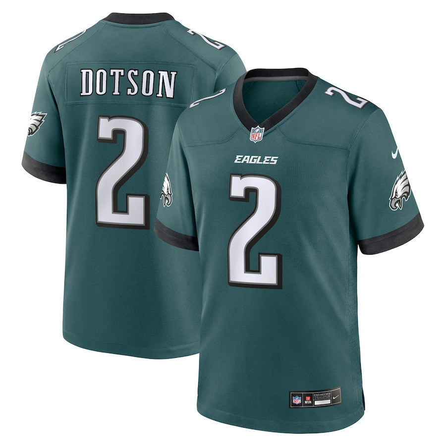 Jahan Dotson 2 Philadelphia Eagles Team Game Men Jersey - Midnight Green