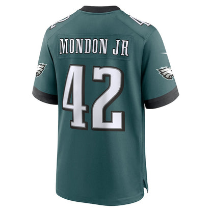 Smael Mondon Jr. 42 Philadelphia Eagles Team Game Men Jersey - Midnight Green