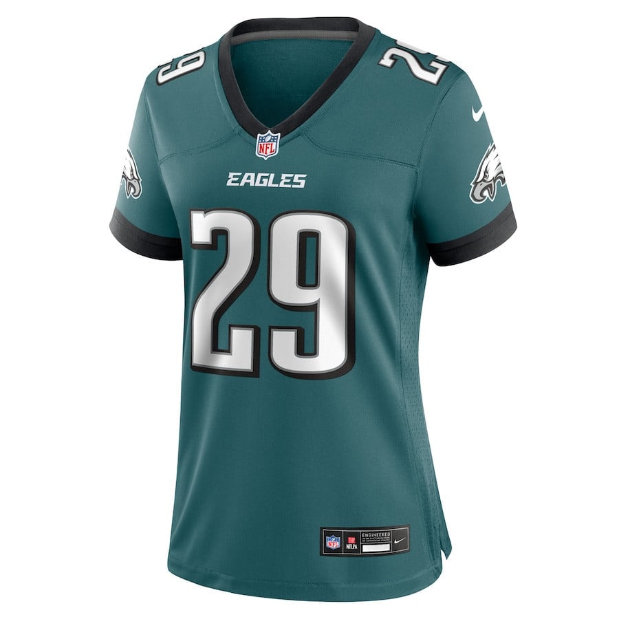 AJ Dillon 29 Philadelphia Eagles Women's Team Game Jersey - Midnight Green