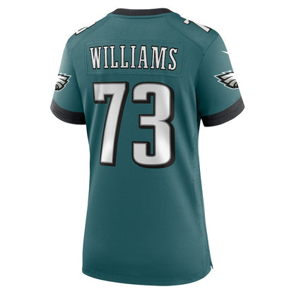 Cameron Williams 73 Philadelphia Eagles Women's Team Game Jersey - Midnight Green