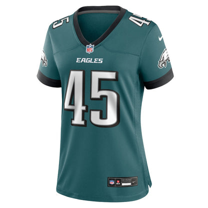 Ogbonnia Okoronkwo 45 Philadelphia Eagles Women's Team Game Jersey - Midnight Green