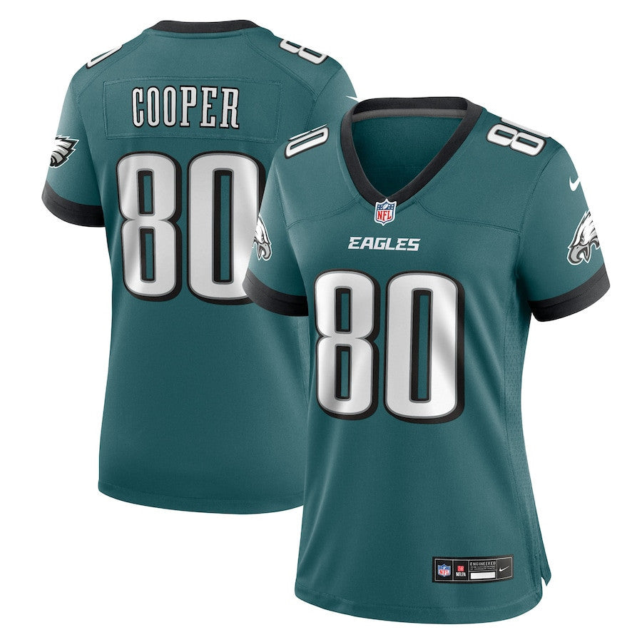 Darius Cooper 80 Philadelphia Eagles Women's Team Game Jersey - Midnight Green