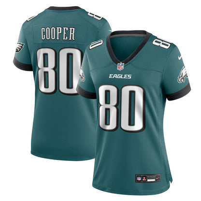 Darius Cooper 80 Philadelphia Eagles Women's Team Game Jersey - Midnight Green