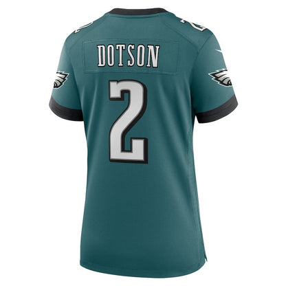 Jahan Dotson 2 Philadelphia Eagles Women's Team Game Jersey - Midnight Green