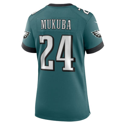 Andrew Mukuba 24 Philadelphia Eagles Women's Team Game Jersey - Midnight Green